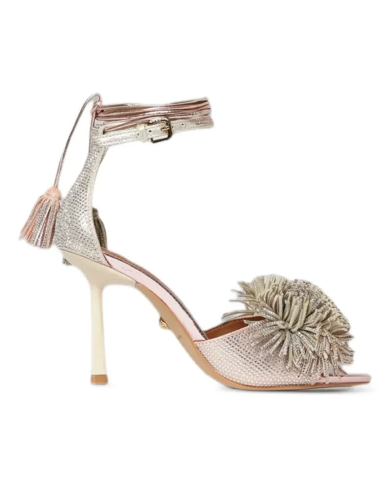 Kurt Geiger Verzierte Pompon-Sandalen - Gold Gold