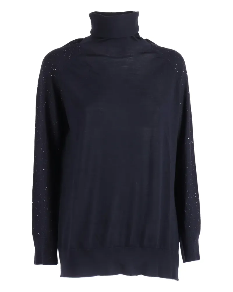 Lorena Antoniazzi Verzierter Rollkragenpullover - Blau Blau