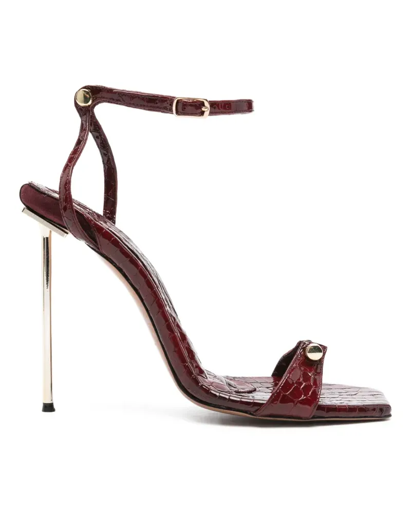 HARDOT croc-effect stiletto sandals - Rot Rot