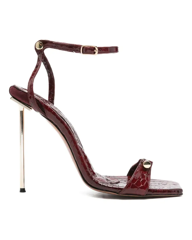HARDOT croc-effect stiletto sandals - Rot Rot