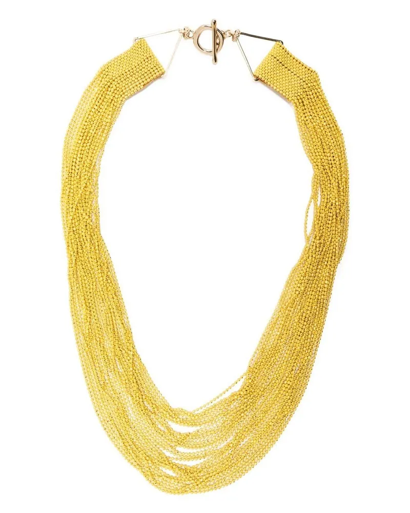 Fabiana Filippi Gewickelte Perlenkette - Gelb Gelb