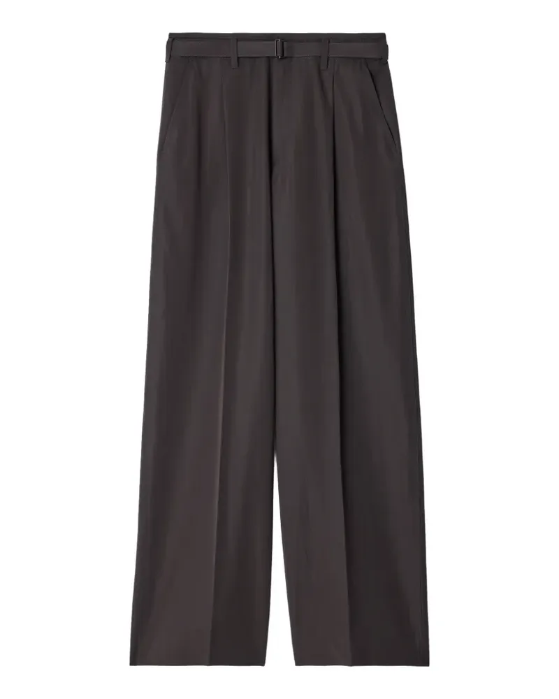 Christophe Lemaire Weite Hose aus Gabardine - Braun Braun