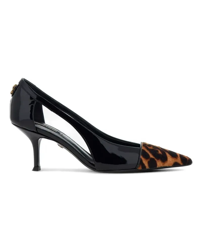 Roberto Cavalli leopard-print patent-finish pumps - Schwarz Schwarz