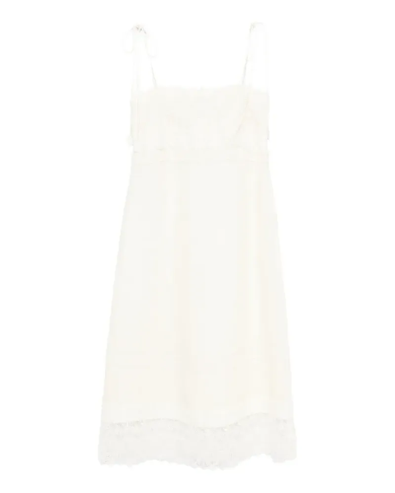 Valentino Garavani lace-trim midi dress - Nude Nude