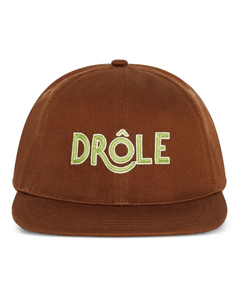Drôle de Monsieur Baseballkappe mit Logo-Stickerei - Braun Braun