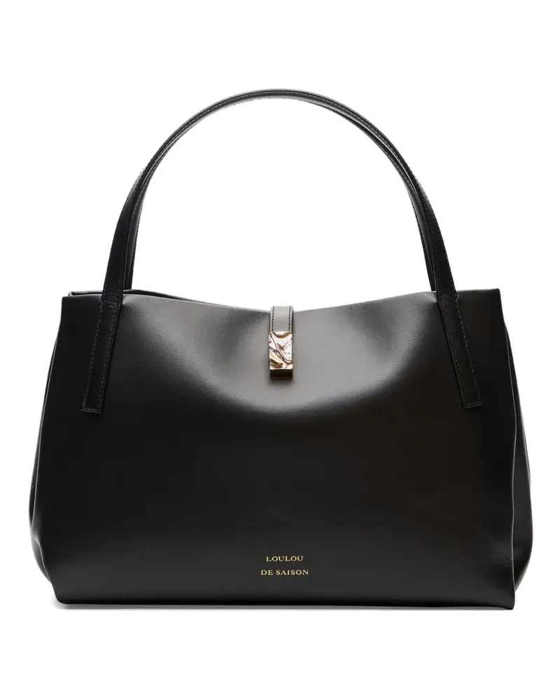 LOULOU Schultertasche mit Spangendetail - Schwarz Schwarz