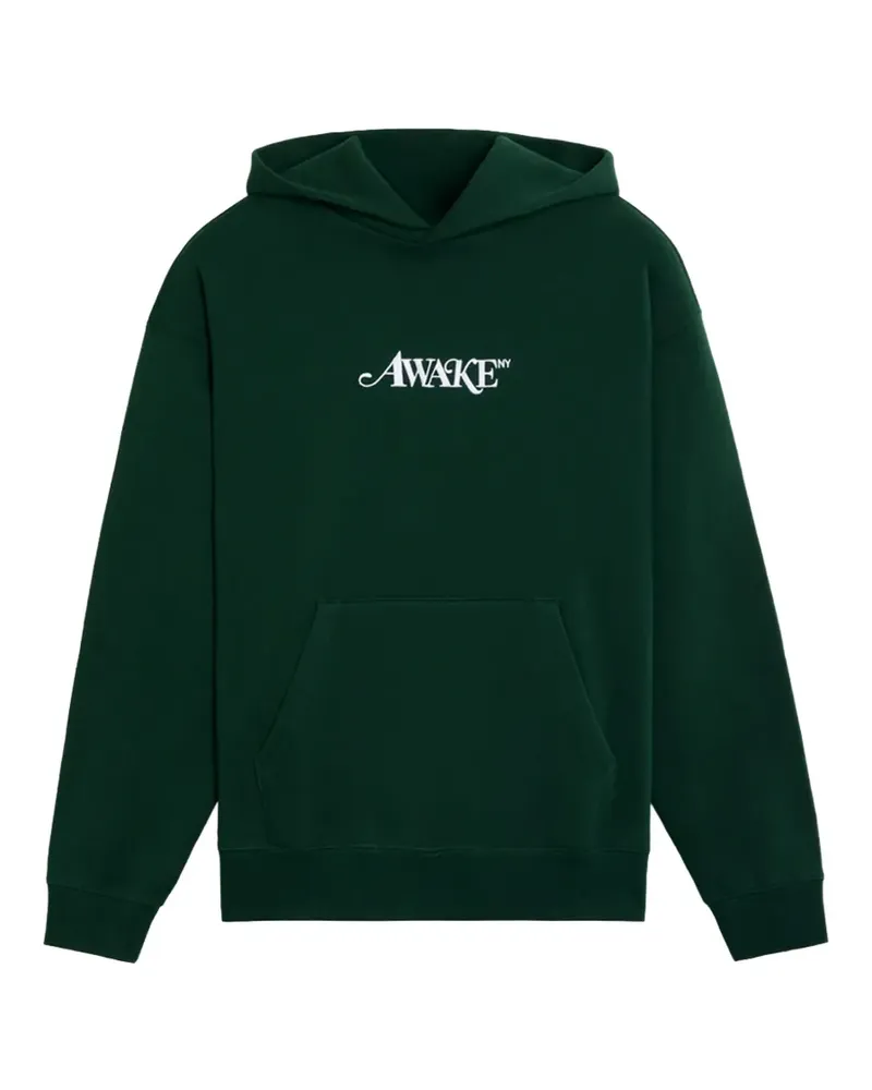 AWAKE NY Hoodie mit Logo-Print - Grün Grün