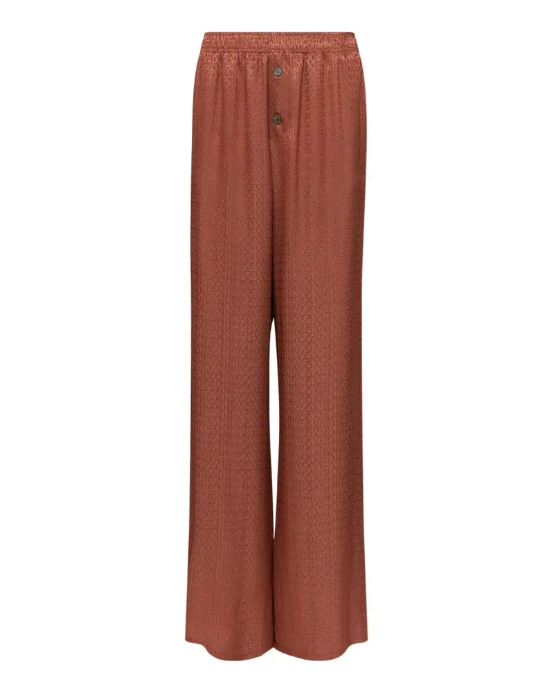 Maison Margiela viscose blend jacquard trousers - Braun Braun