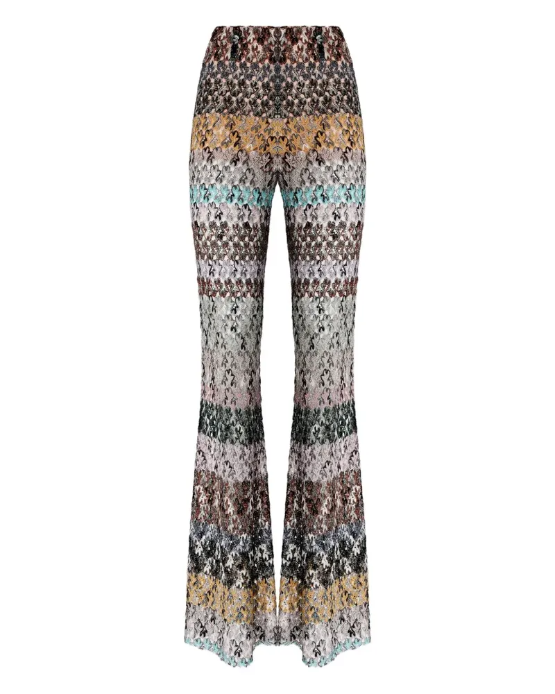 Missoni Gestreifte Schlaghose - Nude Nude