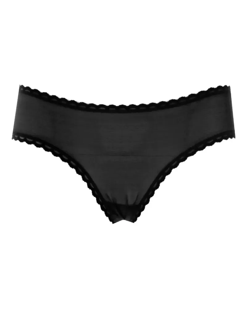 Laura Urbinati Slip mit Wellensaum - Schwarz Schwarz