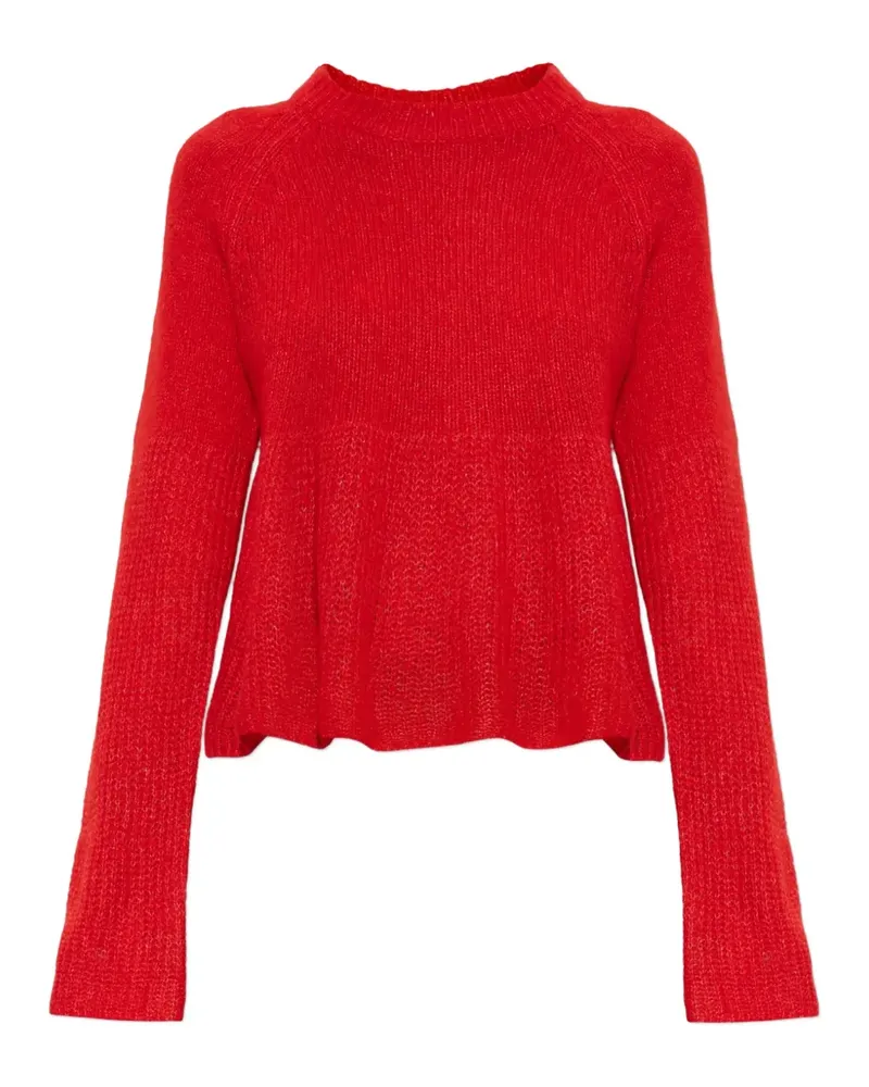 Lisa Yang Portia Pullover mit Schößchen - Rot Rot