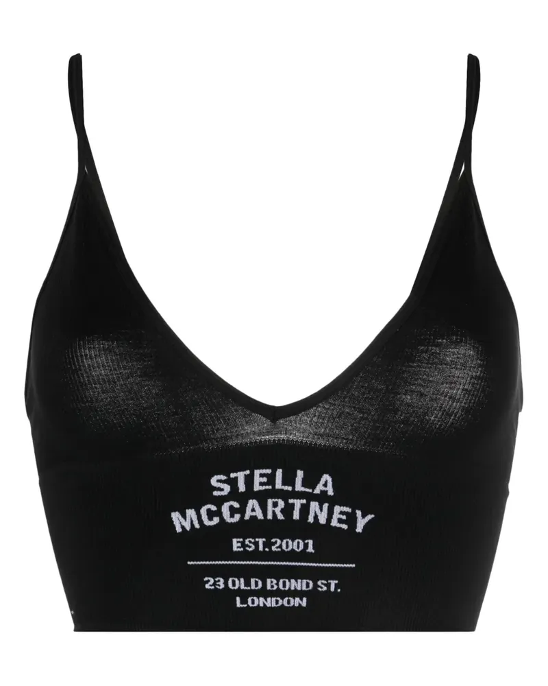Stella McCartney BH mit Logo-Print - Schwarz Schwarz