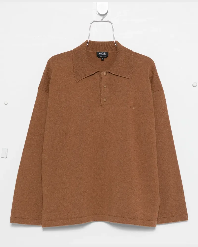 A.P.C. Klassisches Poloshirt - Braun Braun