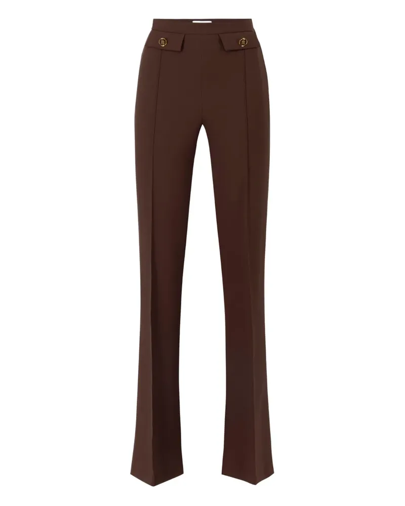 Elisabetta Franchi Schlaghose mit Knopfdetail - Braun Braun