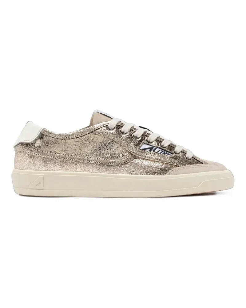 AUTRY Windscape Sneakers aus Wildleder und Leder in Used-Optik - Gold Gold