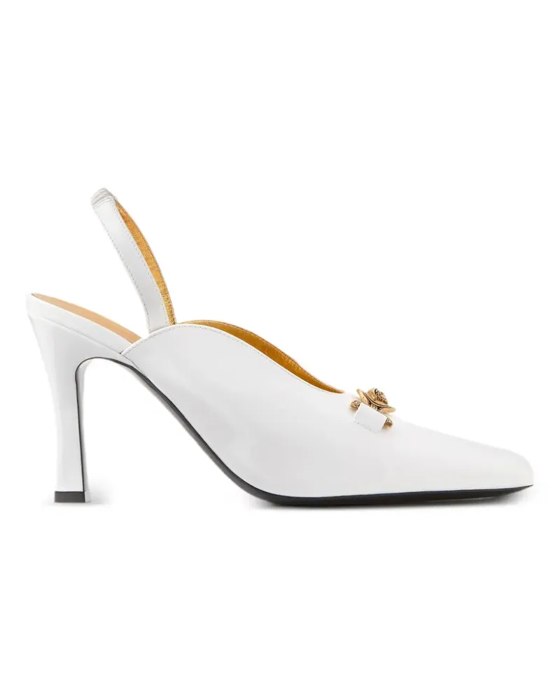 Versace Marisa patent slingbacks 90 mm - Weiß Weiß