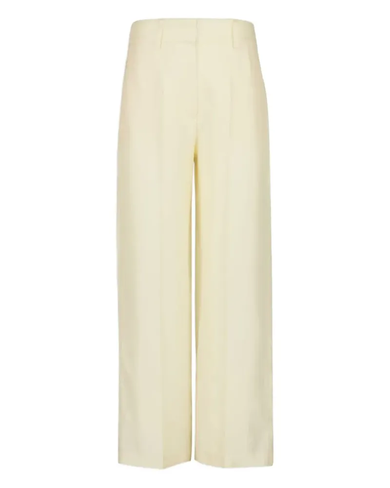 PAULA Seidenhose mit Twill-Einsätzen - Weiß Weiß