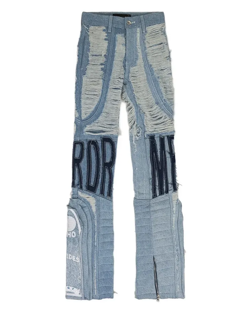 WHO DECIDES WAR distressed jeans - Blau Blau
