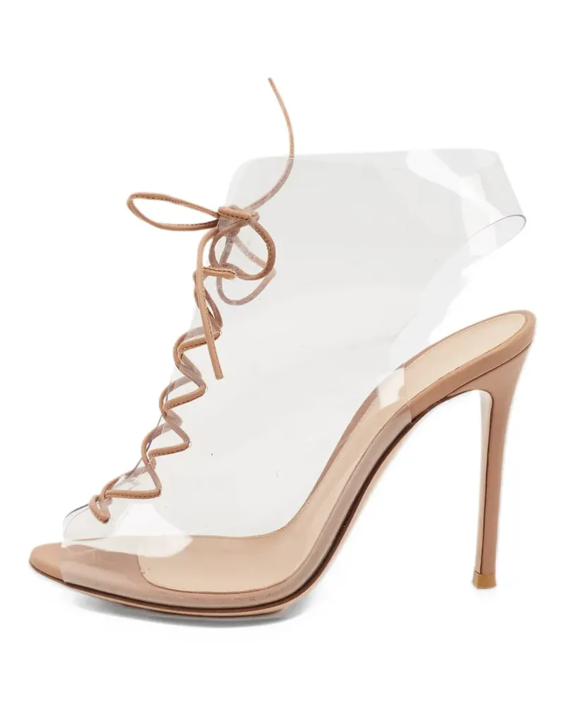 Gianvito Rossi Helmut lace-up sandals - Nude Nude