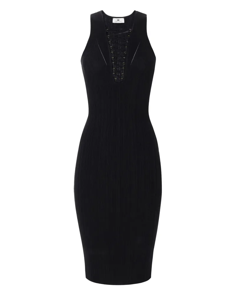 Elisabetta Franchi Gestricktes Kleid - Schwarz Schwarz