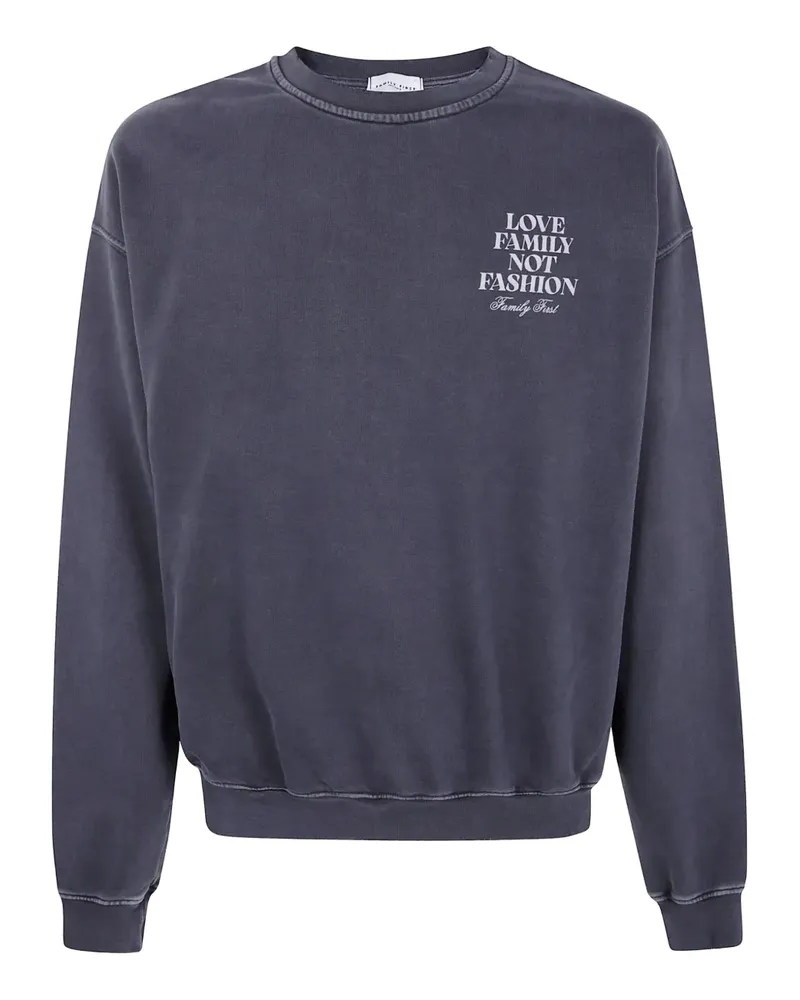 Family First Sweatshirt mit grafischem Print - Schwarz Schwarz