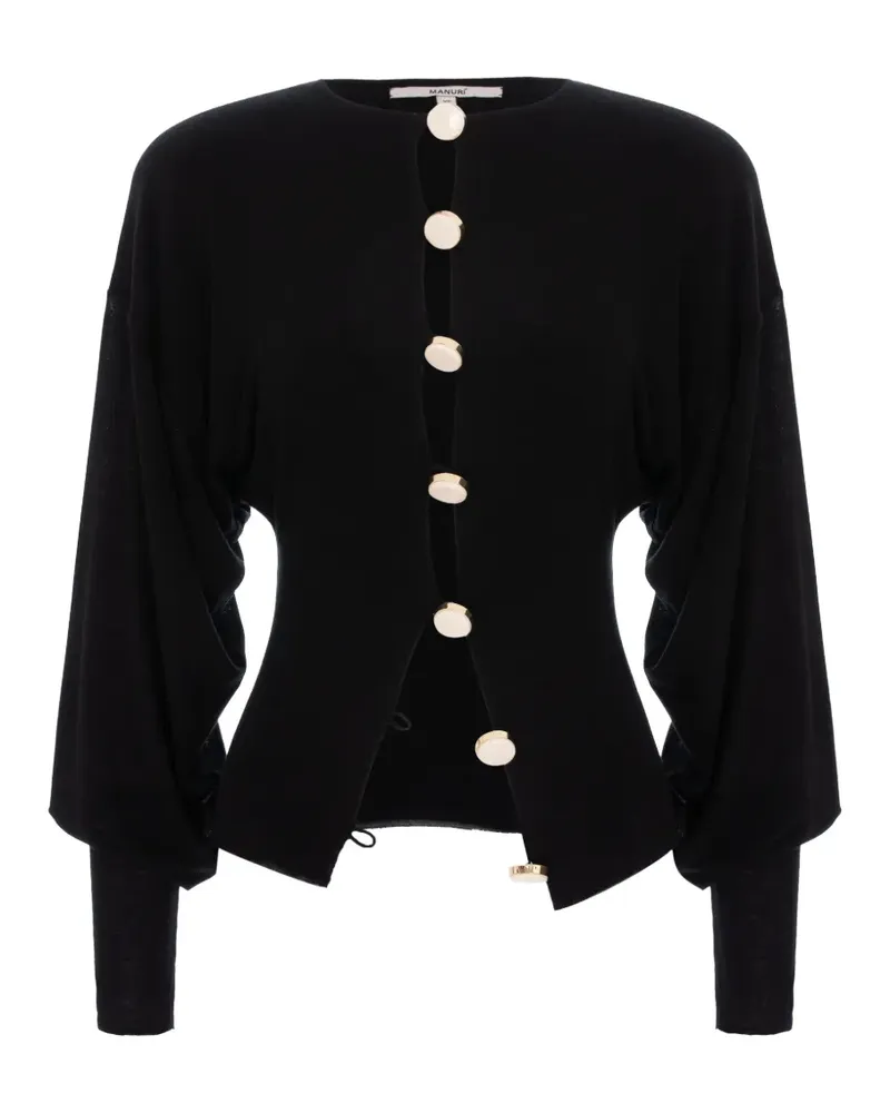 MANURÍ Aura button-up top - Schwarz Schwarz