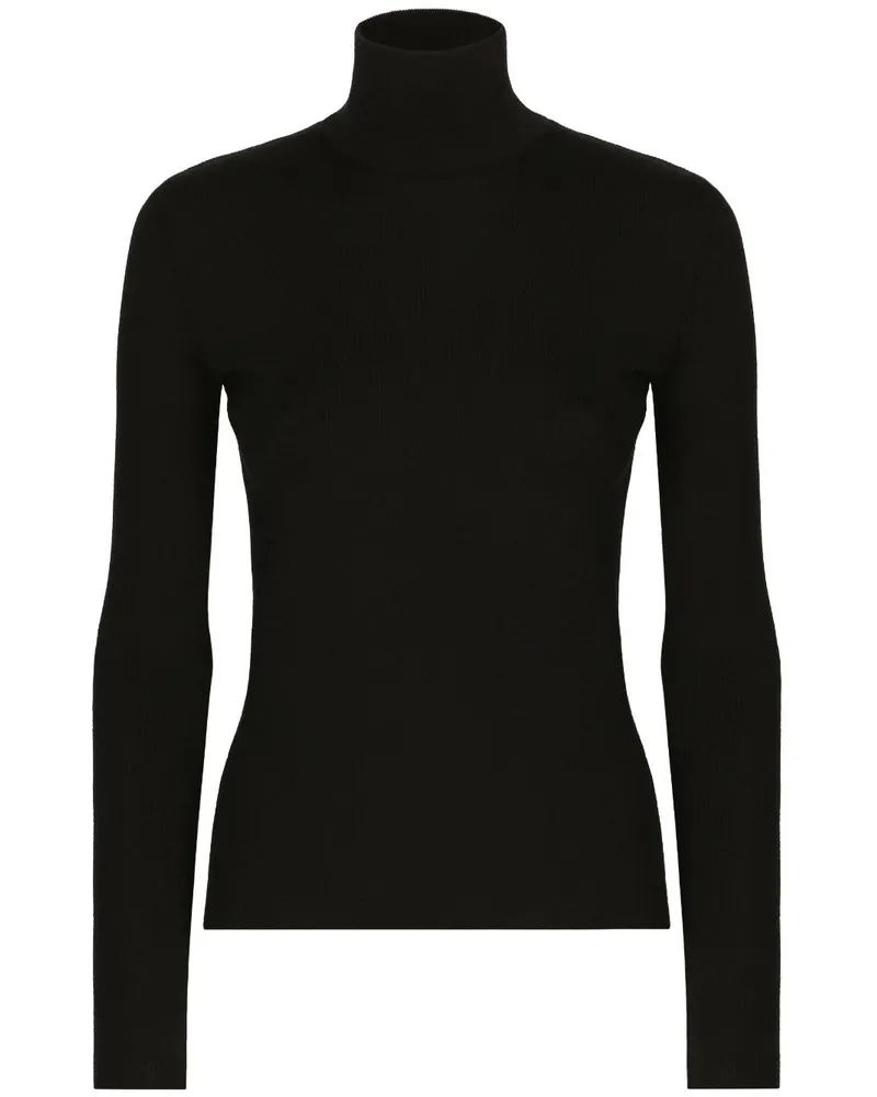 Dolce & Gabbana Kaschmirpullover mit Rollkragen - Schwarz Schwarz