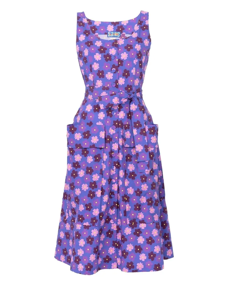 LHD Ramatuelle floral tie dress - Violett Violett