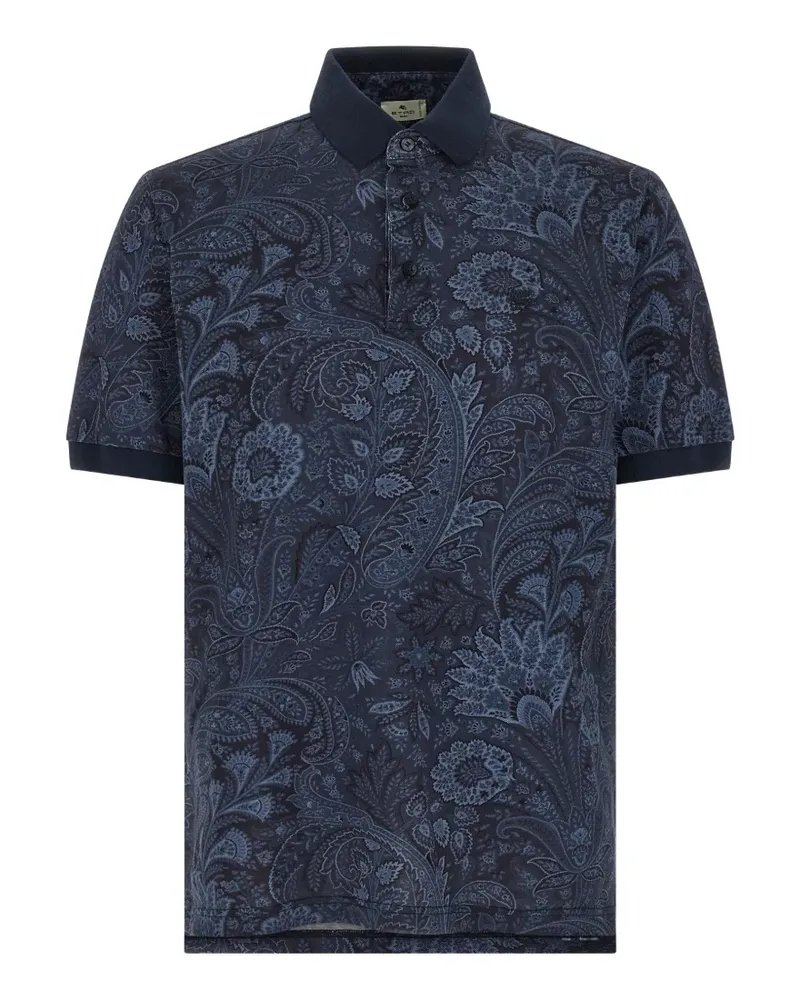 Etro arnica paisley pegaso polo shirt - Blau Blau