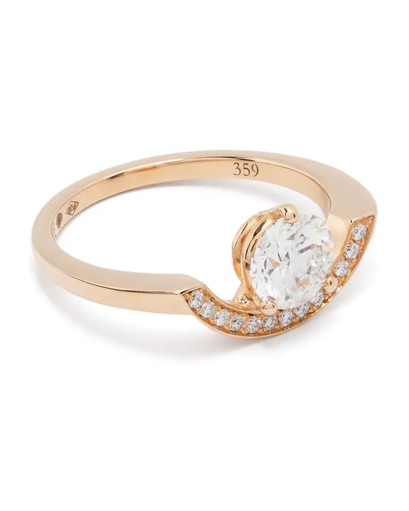 Loyal.e Paris 18kt Intrepide Grand Arc Weißgoldring mit Diamanten - Rosa Rosa