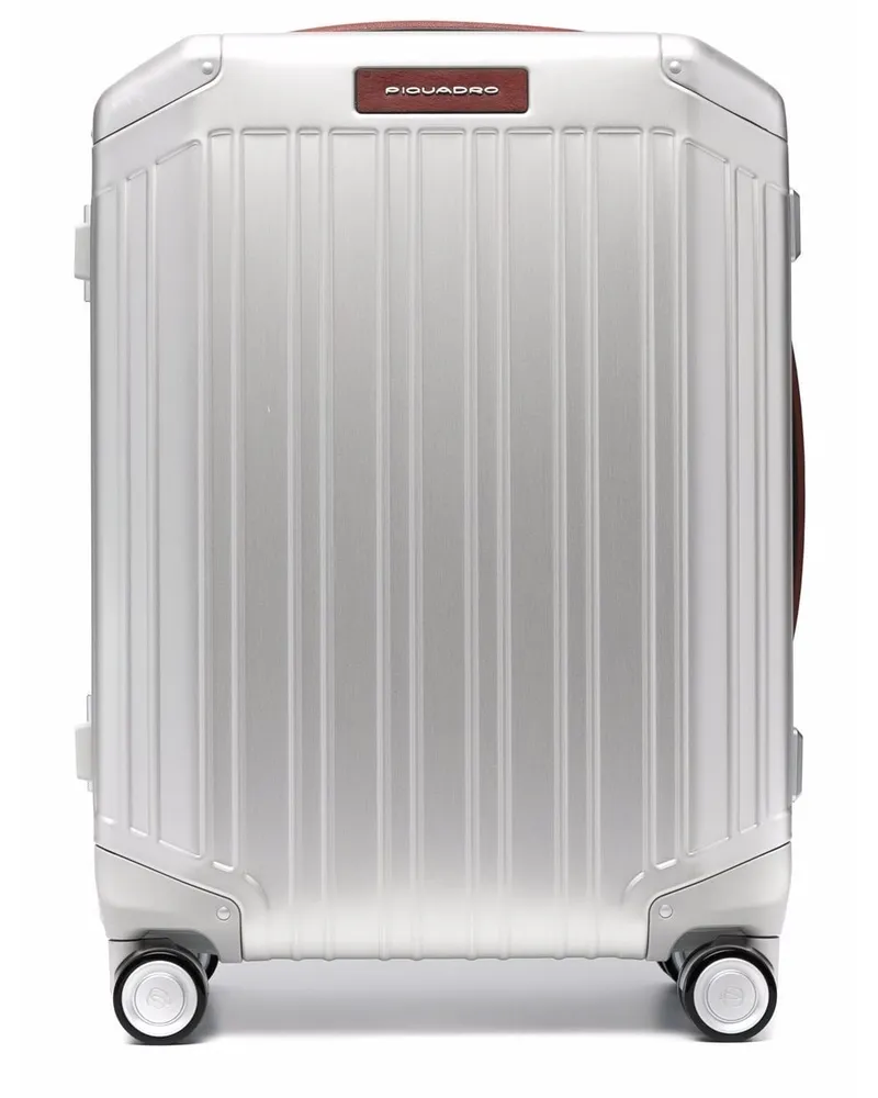 Piquadro Geriffelter Rollkoffer - Grau Grau