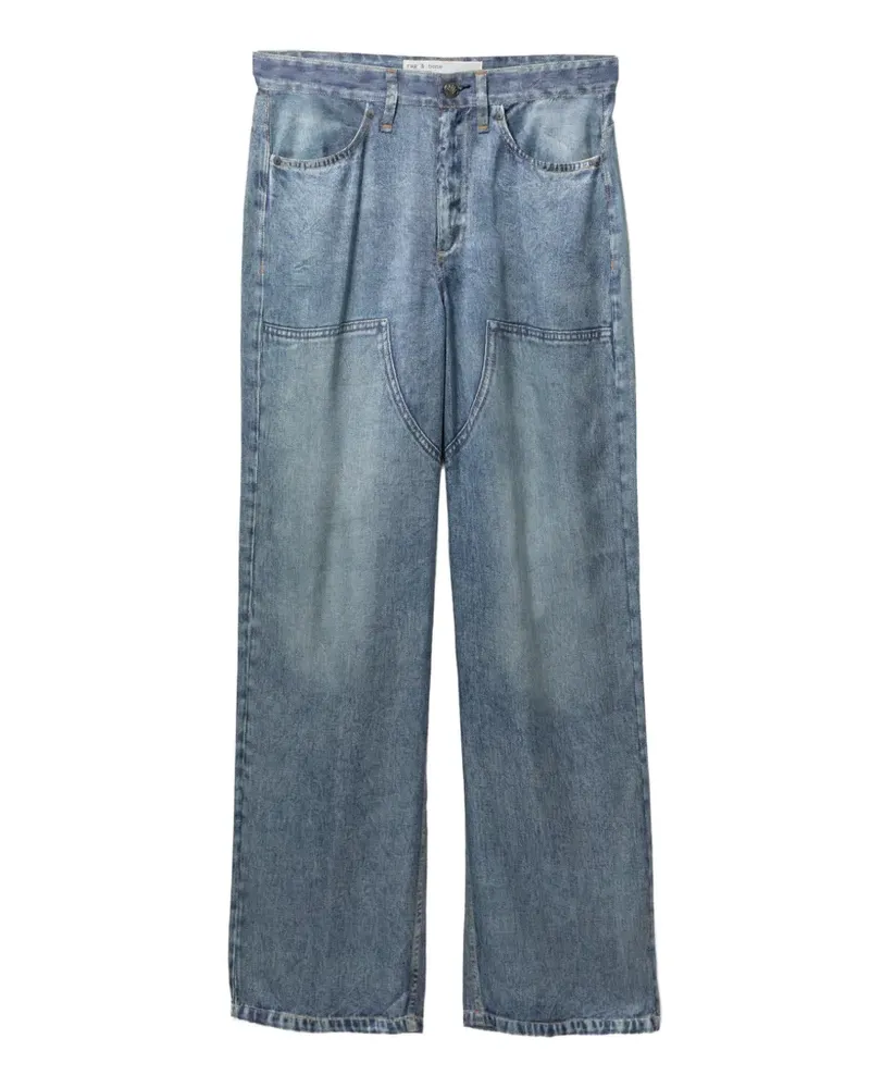Rag & Bone Hose mit Denimprint - Blau Blau