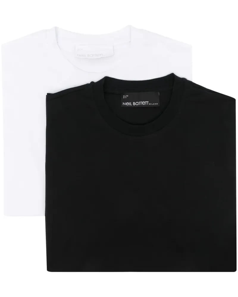Neil Barrett Set aus zwei klassischen T-Shirts - Schwarz Schwarz