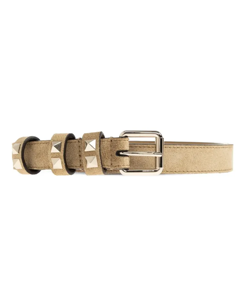Valentino Garavani Rockstud Gürtel aus Wildleder - Nude Nude