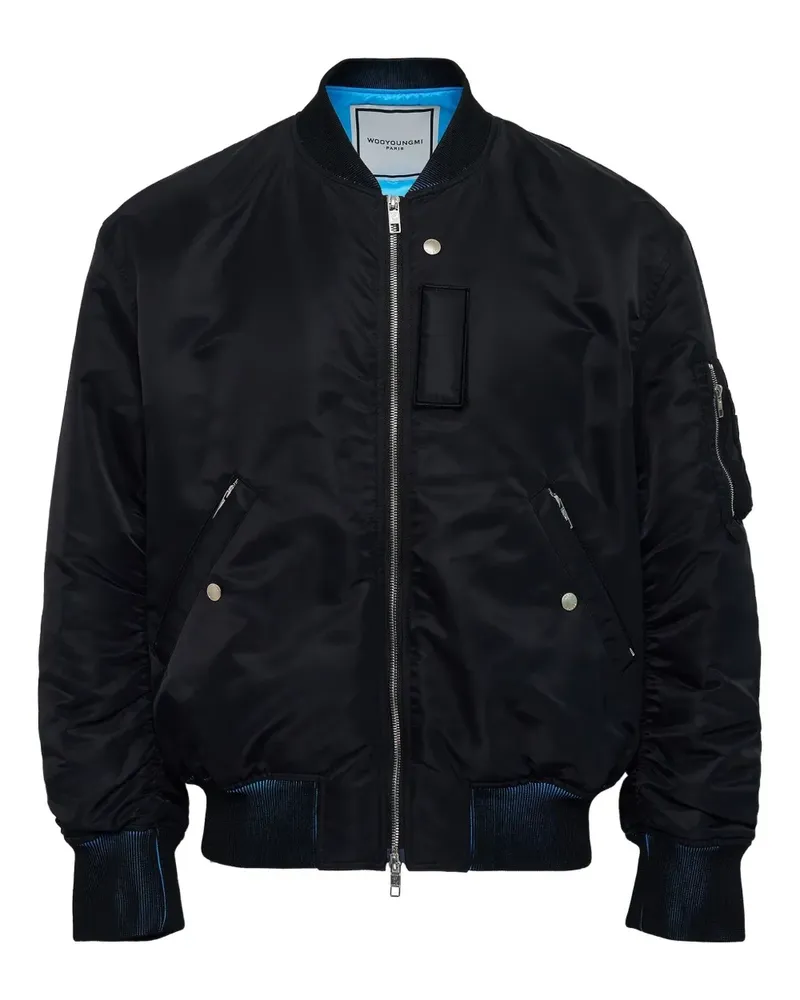 Wooyoungmi embroidered-back bomber jacket - Schwarz Schwarz