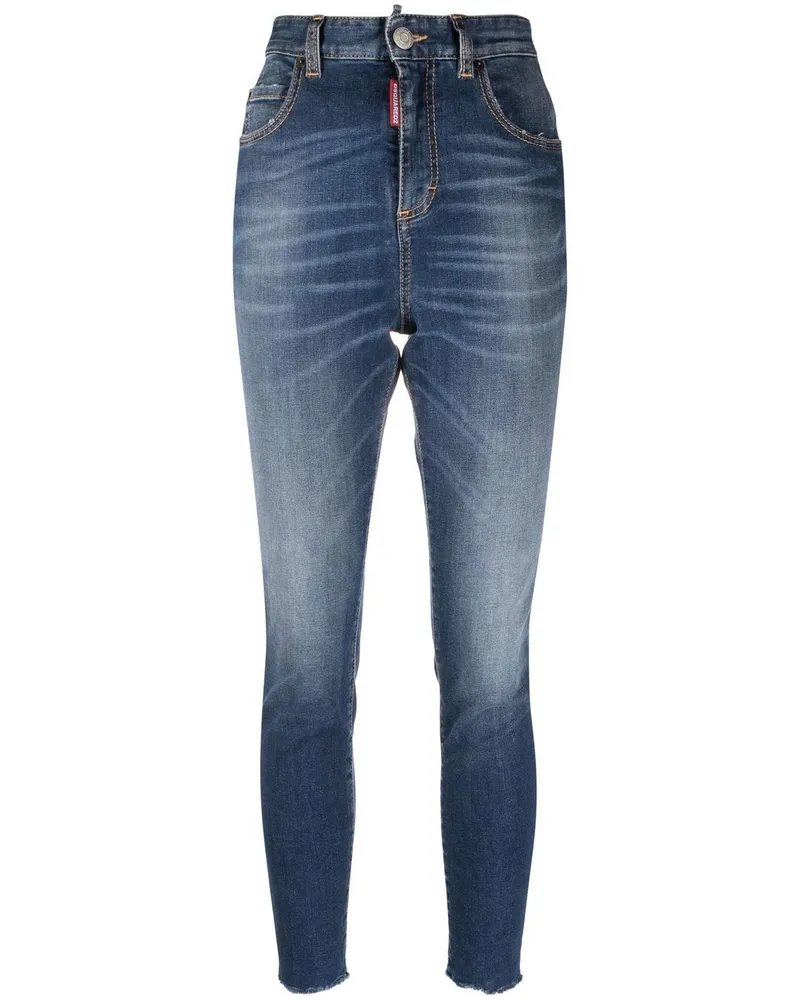Dsquared2 Schmale Cropped-Jeans - Blau Blau