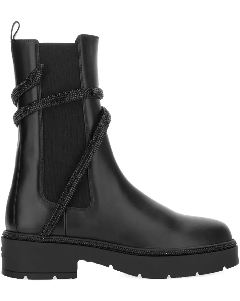 René Caovilla embellished boots - Schwarz Schwarz