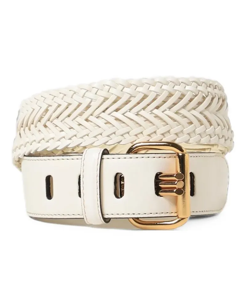 Etro braided leather belt - Nude Nude