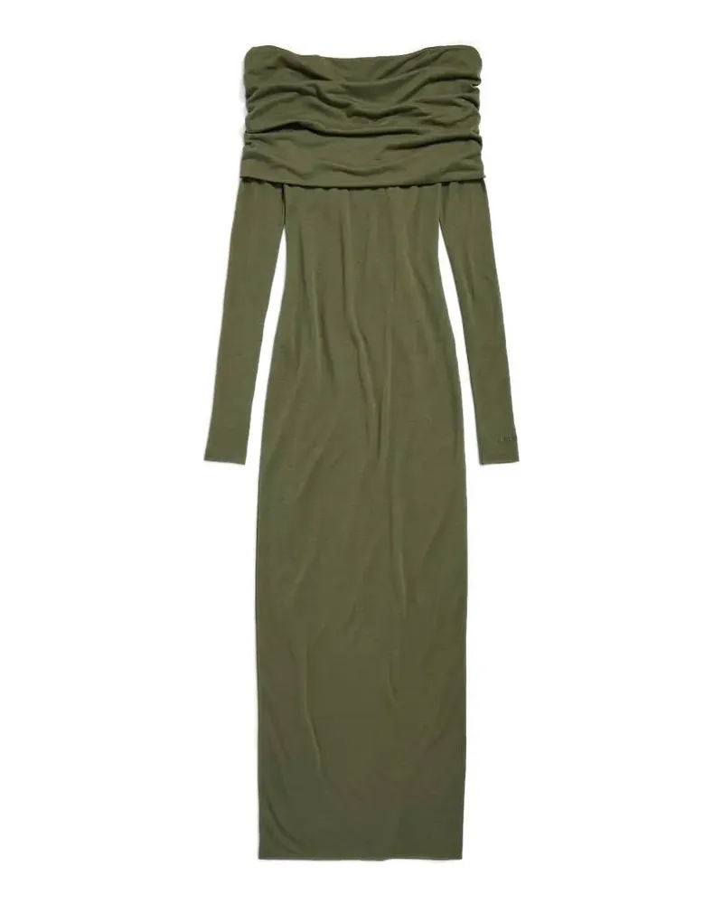 Balenciaga Schulterfreies Kleid mit langen Ärmeln - Grün Grün