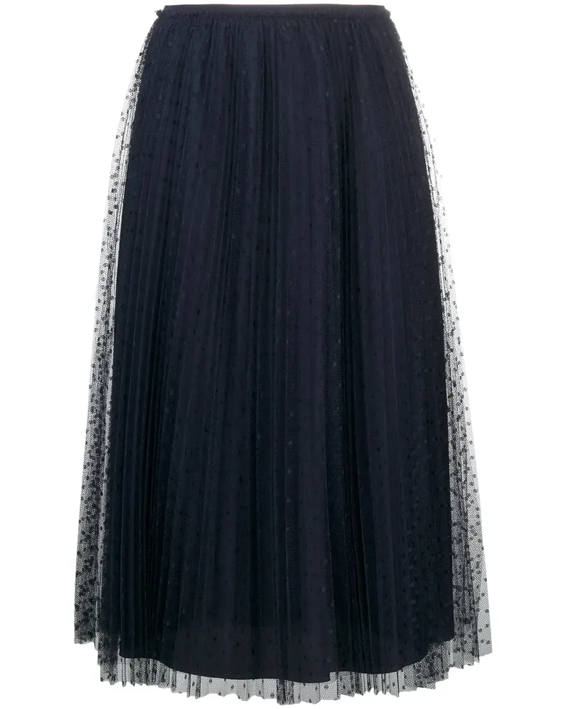 RED Valentino Hoch sitzender Midirock - Blau Blau