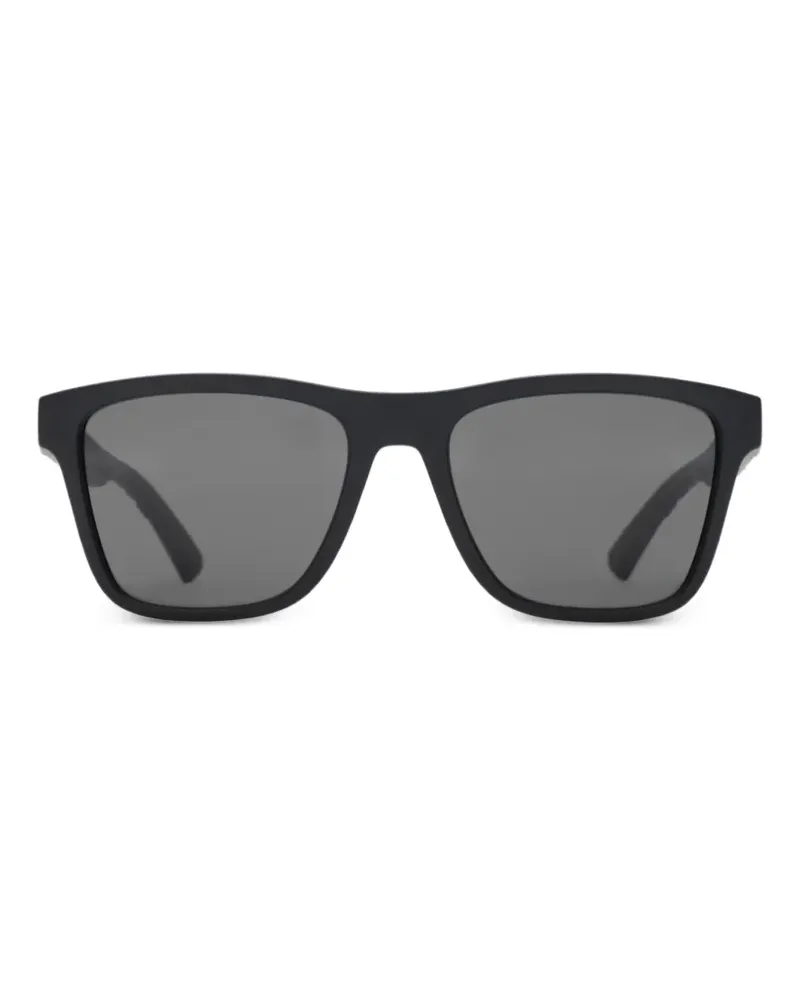Burberry Eckige Sonnenbrille mit strukturiertem Karo - Schwarz Schwarz