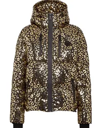 Philipp Plein Gefütterte Jacke mit Leoparden-Print Gold