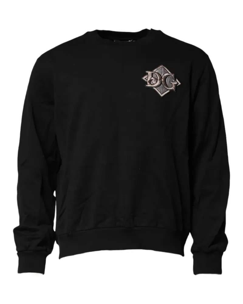 Dolce & Gabbana Pullover mit Logo-Patch - Schwarz Schwarz