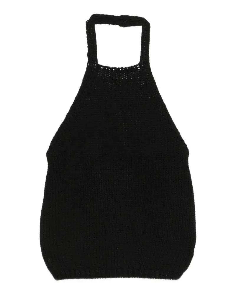 Róhe chunky-knit halter top - Schwarz Schwarz