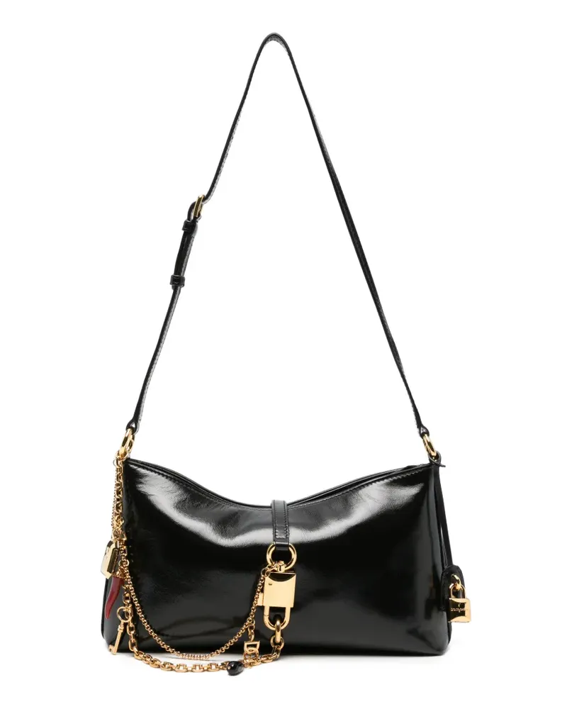 Dolce & Gabbana Crush Schultertasche mit Anhänger - Schwarz Schwarz