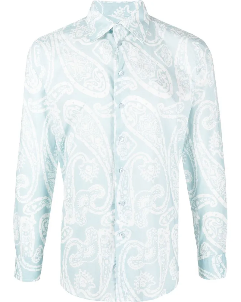 Etro Hemd mit Paisley-Print - Blau Blau