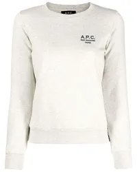 A.P.C. Sweatshirt mit Logo-Stickerei Grau