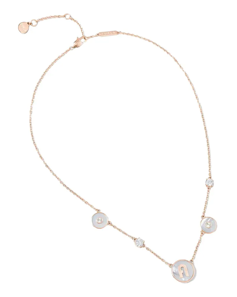 Furla disc logo necklace - Rosa Rosa