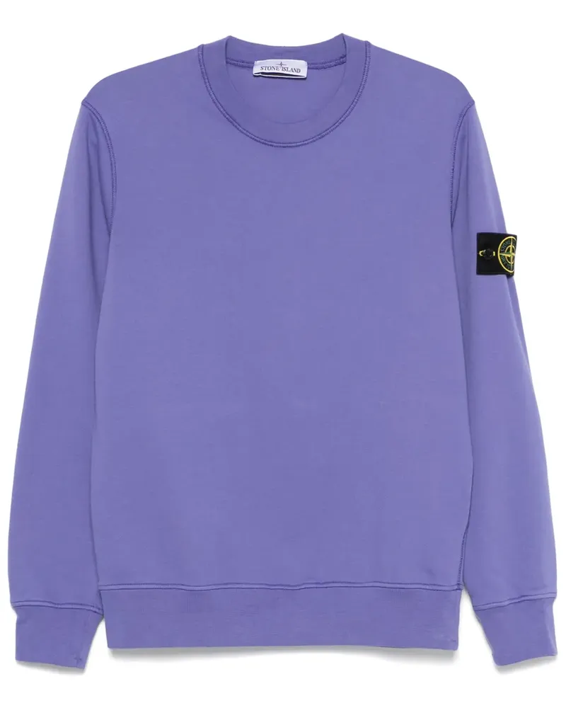 Stone Island Sweatshirt mit Kompass-Patch - Violett Violett