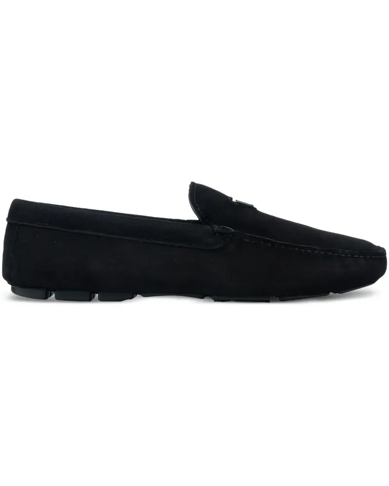 Prada Loafer mit Triangel-Logo - Schwarz Schwarz